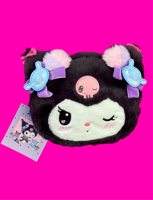 Kuromi Plush Zipper Pouch