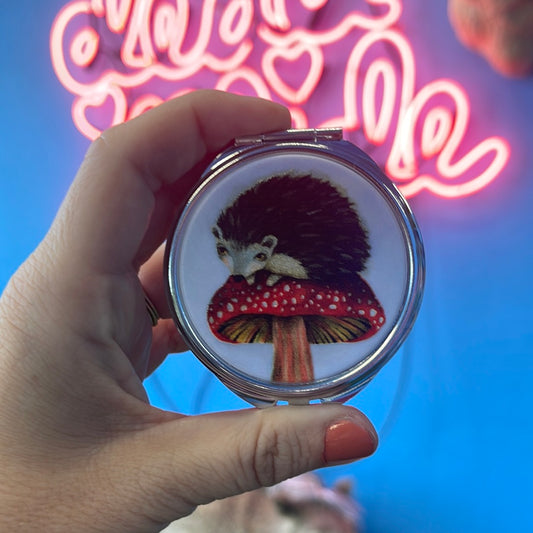 Hedgehog on a Mushroom Pill Box