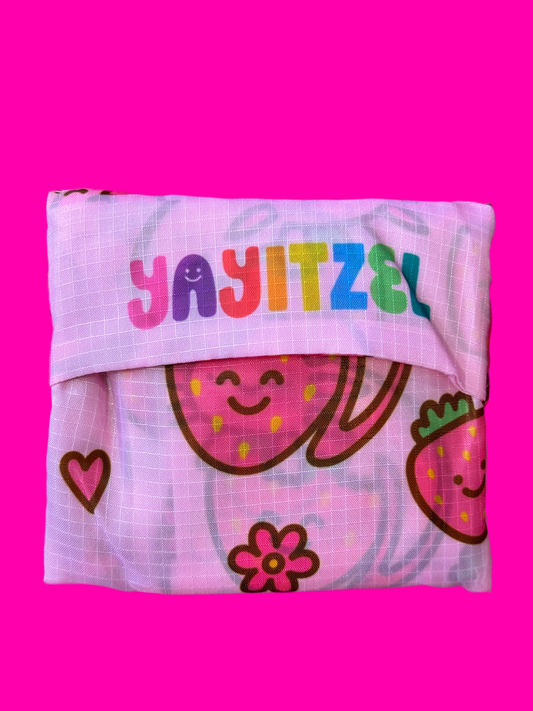 Strawberry Axolotl Tote by Itzel