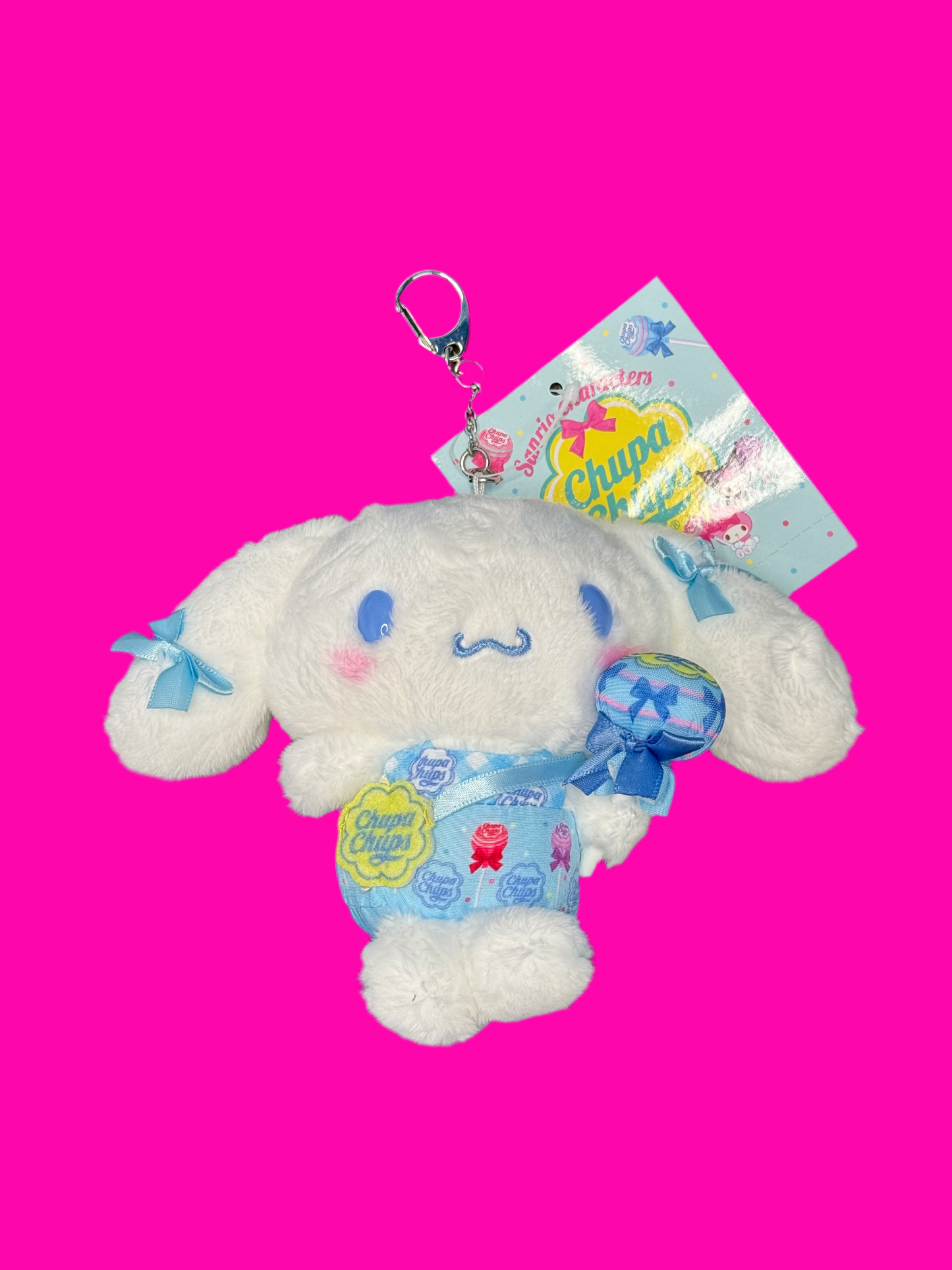 Cinnamoroll Chupa Chups Plush Keychain