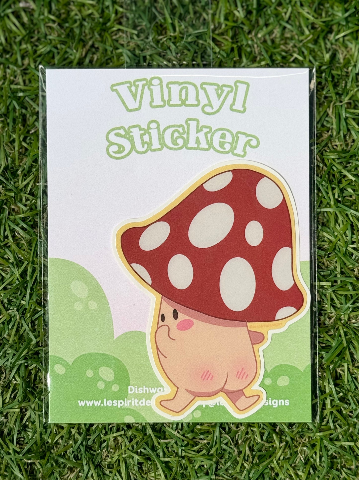 Mushroom Periwinkle’s Cheeky Buns Sticker by Le Spirit Designs