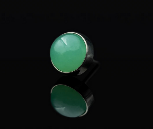 Chrysoprase Jewelry Stud