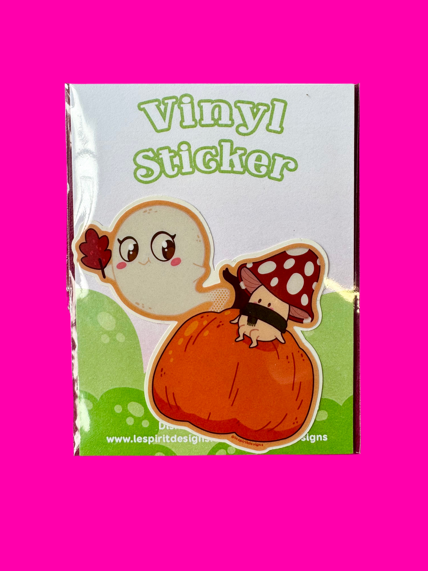 Autumn is Here! Spirit Ghost and Periwinkle Mushroom Sticker by Le Spirit Designs