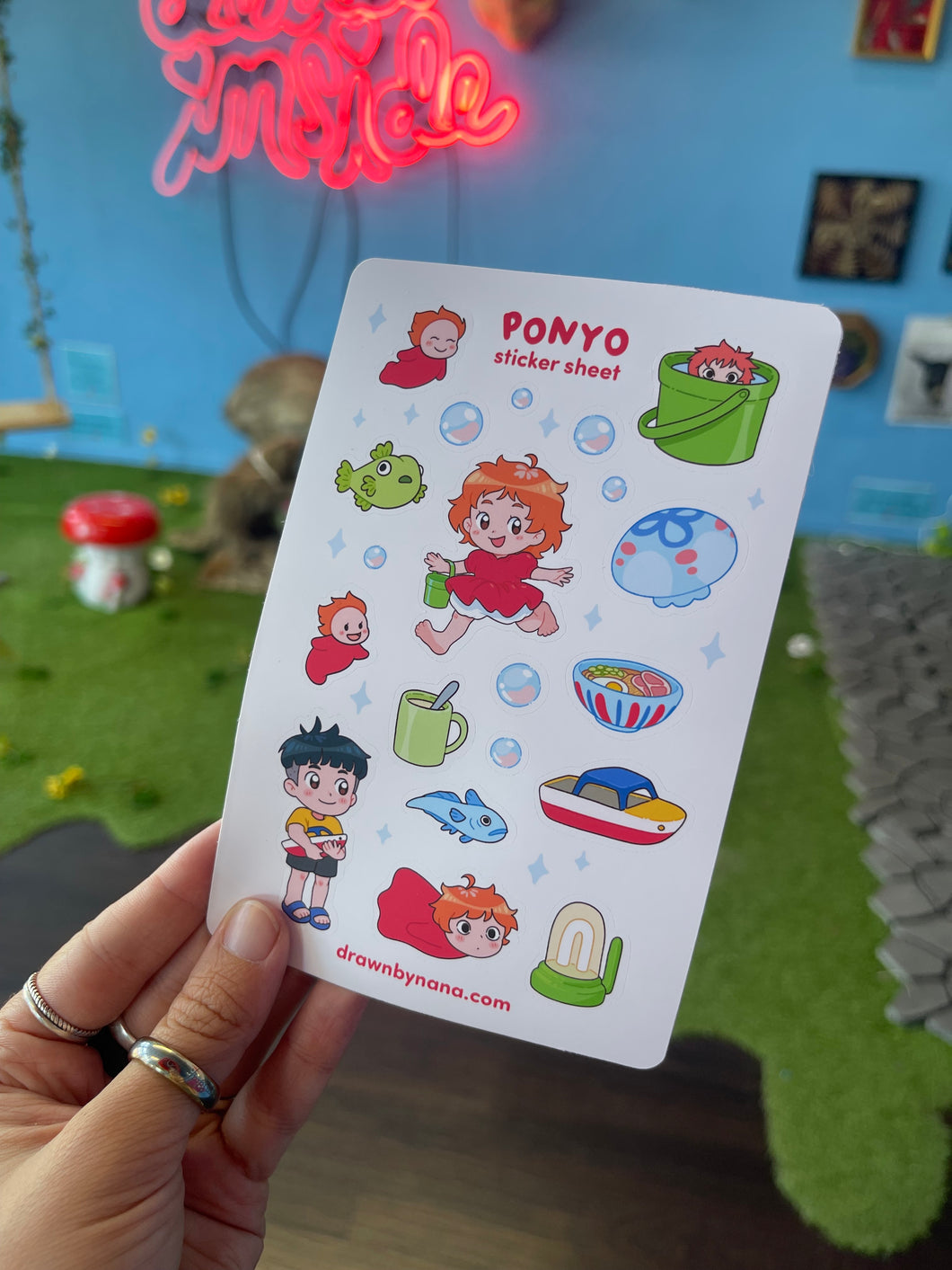 Ponyo Sticker Sheet by Nana