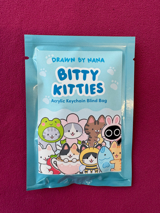 Bitty Kitties Arcylic Keychain Blind Bag by Nana