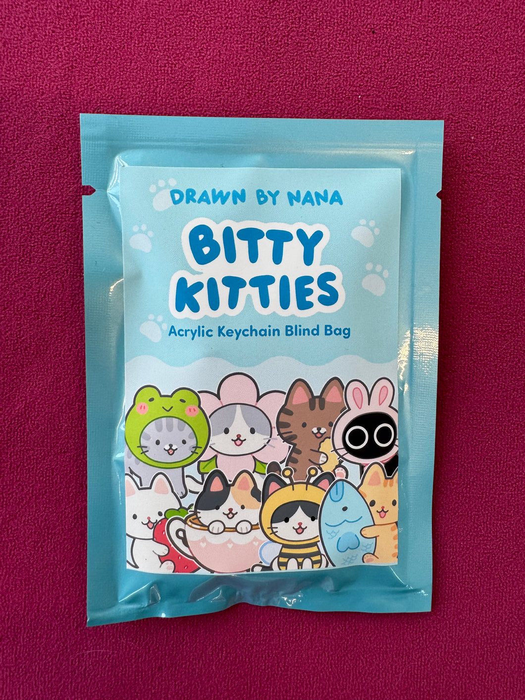 Bitty Kitties Arcylic Keychain Blind Bag by Nana