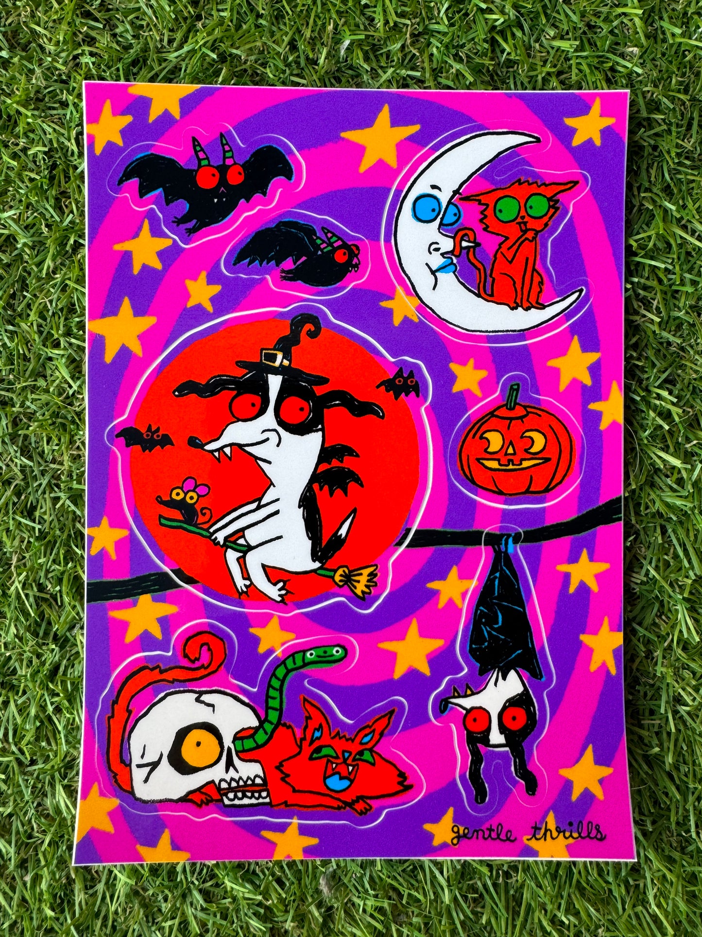 Halloweenie Sticker Sheet by Gentle Thrills