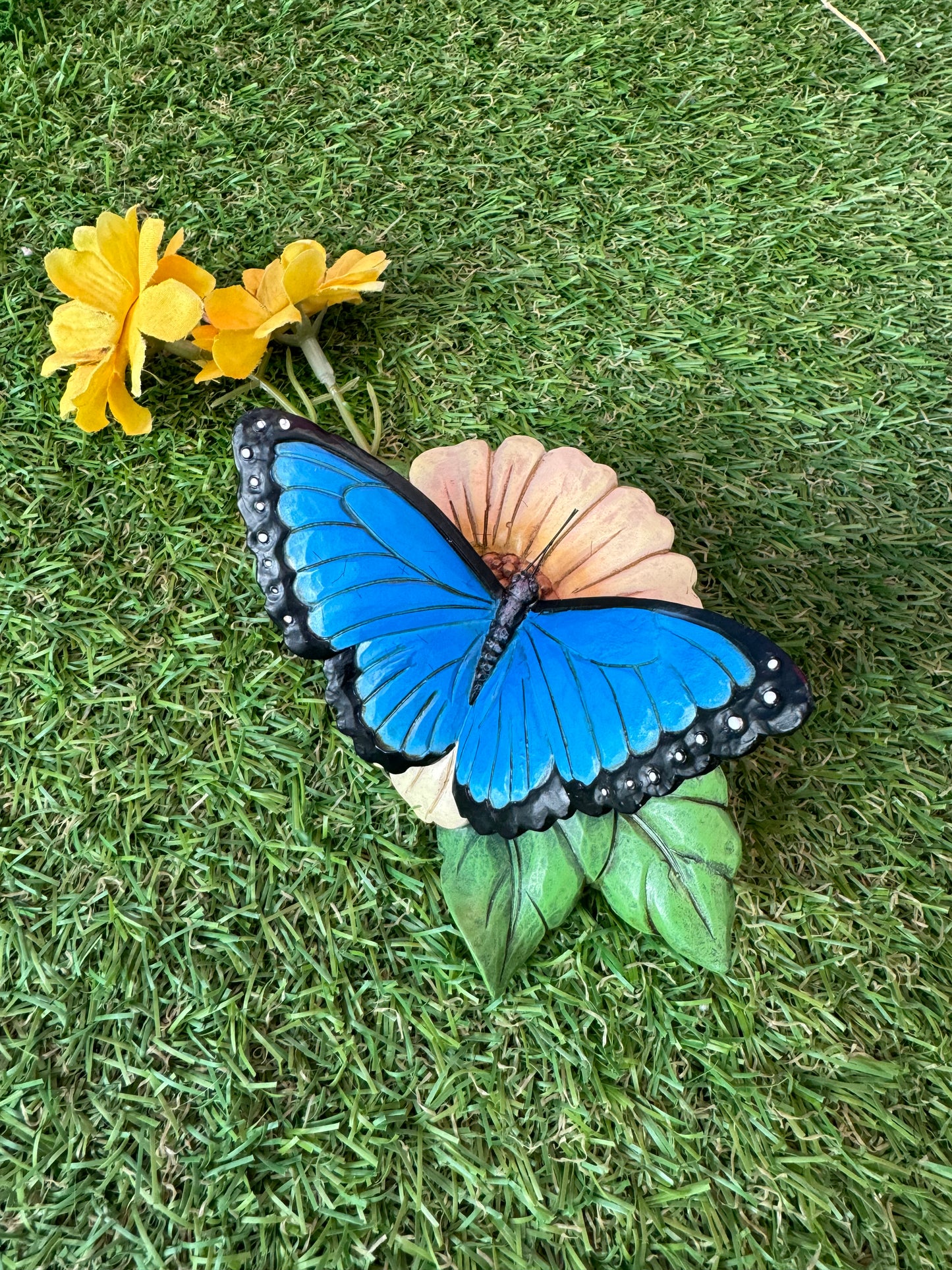 Fig Blue Morpho Butterfly Figurine