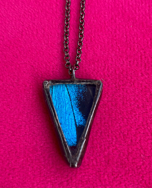 Blue Mountain Swallowtail Necklace made by Dream Wings