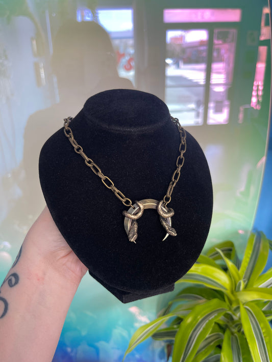 Brass Laurel Necklace